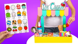 DIY Ice Cream Stand From Paper! Awesome Paper Games To Play With Friends