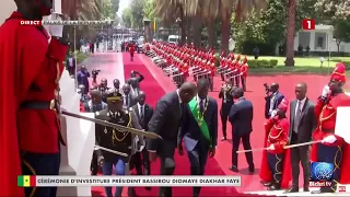 L' arrivée  du Président son Excellence Bassirou Diomaye  Diakhar Faye au Palais de la république