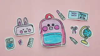 [Paperdiy] Making a paper school bag // 紙ランドセル作り // tutorial