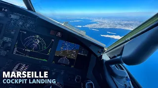 Boeing 737 MAX 8 STEEP APPROACH into Marseille | Cockpit View | GoPro 9 Pilot's View [4K]