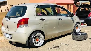 STATIC TOYOTA YARIS T3😤❤#stance #stancenation KayGee's very own🤙🖤 Stance is not a crime