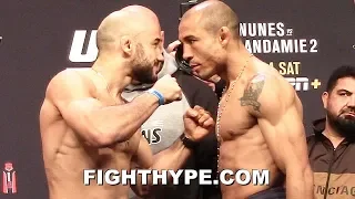 JOSE ALDO PSYCHO STAREDOWN WITH MARLON MORAES DURING CEREMONIAL WEIGH-IN | UFC 245