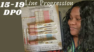 PREGNANCY TEST LINE PROGRESSION 15-19DPO | First response VS MomMed | CarolineShaba