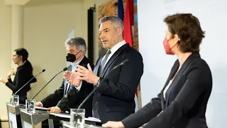 Pressekonferenz zum Thema „Anreizpaket zur Steigerung der Impfquote“.