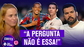 CRISTIANO RONALDO FOI MELHOR QUE O RONALDINHO? FORMIGA E TAYNAH TRETARAM FEIO! | CORTES TNT SPORTS