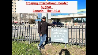 Going to USA by foot | Canada to USA border crossing | Niagara Falls American side walking tour