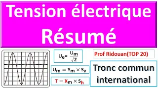 احسن ملخص غير في 20 دقيقة tension électrique