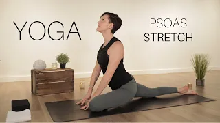 Yoga- Psoas Stretch-Yoga for Hips and Hip Flexors- Yoga with Michelle