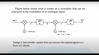 Analog scrambler and descrambler system