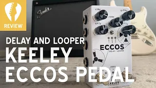 Keeley ECCOS Delay and Looper Pedal - Review, Demo, and Live Looping with Fender Mustang Amp & Strat