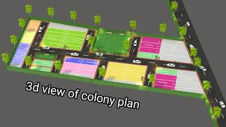 Colony plan ll 3d view colony ll Colony design