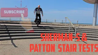 veteran Patton & Sherman-S stair tests stable on one wheel