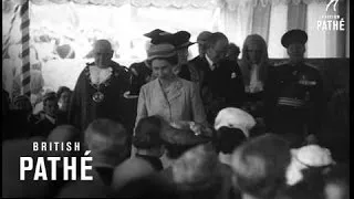 The Queen Unveils Foundation Stone Of New Exeter University (1956)