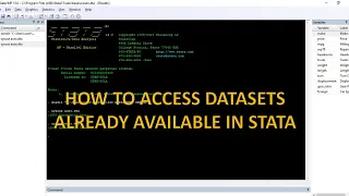 How to access datasets already available in Stata