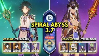 C0 Xiao Hypercarry & C0 Cyno Hyperbloom | Spiral Abyss 3.7 Floor 12 9 Stars | Genshin Impact 3.7