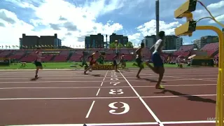 Micheal Bently World Juniors 100m Heat 10.34 Tampere, Findland