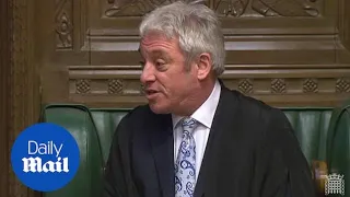 Bercow shoots down Francois' query into amendment selection