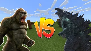 King Kong vs Godzilla in Minecraft | Minecraft Bedrock Edition