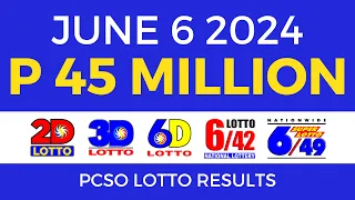 Lotto Result Today 9pm June 6 2024 | PCSO Complete