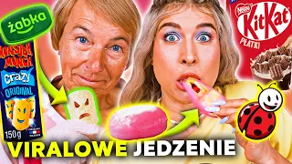 🐸 TESTUJĘ VIRALOWE JEDZENIE z MARKETÓW z MAMĄ! 🐞 Biedronka, Żabka, Auchan | Agnieszka Grzelak Vlog