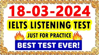 IELTS Listening Practice Test 2024 with Answers | 18.03.2024