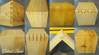 Simple wood corner joints / Woodworking joints / Ahşap birleştirme teknikleri