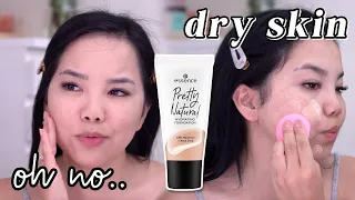 Essence Pretty Natural Foundation Review & Demo on DRY SKIN