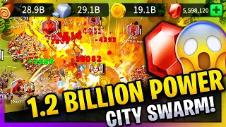 1.2 Billion Power: City Swarm & Account Showcase 😱 - Mr. Hope & Wild Lion