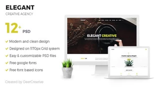 ELEGANT | Creative Agency PSD Template | Themeforest Website Templates and Themes
