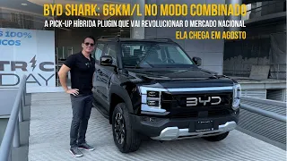 BYD Shark: 65 KM/L no modo combinado. A pick-up híbrida plugin que vai revolucionar o nosso mercado