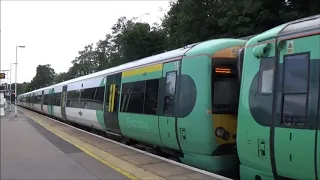 Southern Electrostars 377-117 and 377-118 at Preston Park Station, 15th August 2019