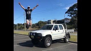 Australias cleanest Toyota hilux 2.8 diesel 4x4  barn find ln106 1993 model live axle front end