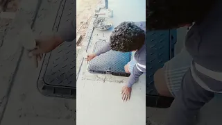 Pvc manhole cover  installation ( watertank )