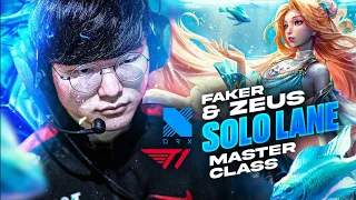 FAKER & ZEUS SOLO LANE MASTERCLASS - T1 VS DRX COSTREAM - CAEDREL