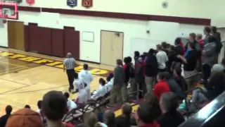 Long Half-Court Shot in High School's Boys