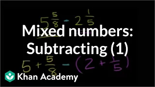 Subtracting mixed numbers | Fractions | Pre-Algebra | Khan Academy