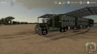 Farming Simulator 19 - Assembling and Preparing a Quad Livestock Road Train