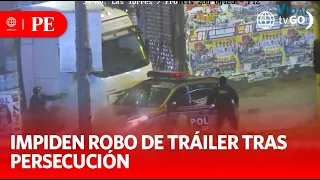 Movie-like chase to prevent trailer theft | Primera Edición | News Peru