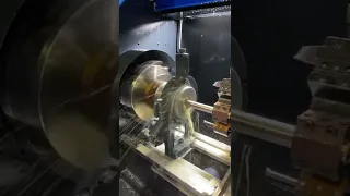 CNC Lathe, turning with a Steady Rest for support