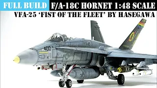 F/A-18C HORNET VFA-25 'FIST OF THE FLEET' HASEGAWA 1/48 scale model aircraft building