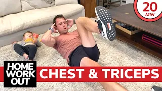 CHEST & TRICEPS No Equipment HIIT Home Workout | Master Trainer Chris Tye-Walker