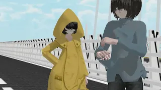 [MMD Little Nightmares] Policeman [Six and The Runaway Kid]