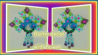 Home decor wallpaper flower 💐#youtube #beautiful #craft#easy craft ideas#decoration#Abdullaha craft