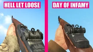 Hell Let Loose vs Day of Infamy Weapons Comparison