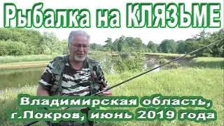 Рыбалка на Клязьме во Владимирской области в июне 2019 г.