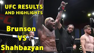 UFC Fight Night: Brunson vs Shahbazyan Results & Highlights