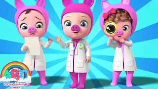 Three Little Pigs As Doctor | Nursery Rhymes & Kids Songs | Abc Little Learning Corner