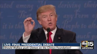 HC on The Clinton Foundation DT on taxes - Donald Trump Hillary Clinton Final Presidential Debate