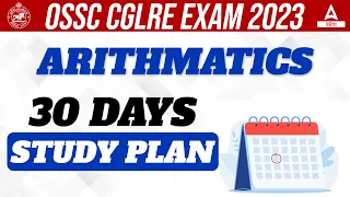 Odisha CGL 2023 | Arithmatics 30 Days Study Plan