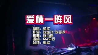 童欣《爱情一阵风》Dj平仔 KTV 导唱字幕 （备有伴奏视频）